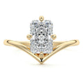 Yellow gold Radiant Diamond Solitaire Engagement Ring