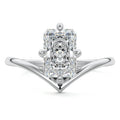 White gold Radiant Diamond Solitaire Engagement Ring