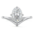 White gold Oval Diamond Solitaire Engagement Ring