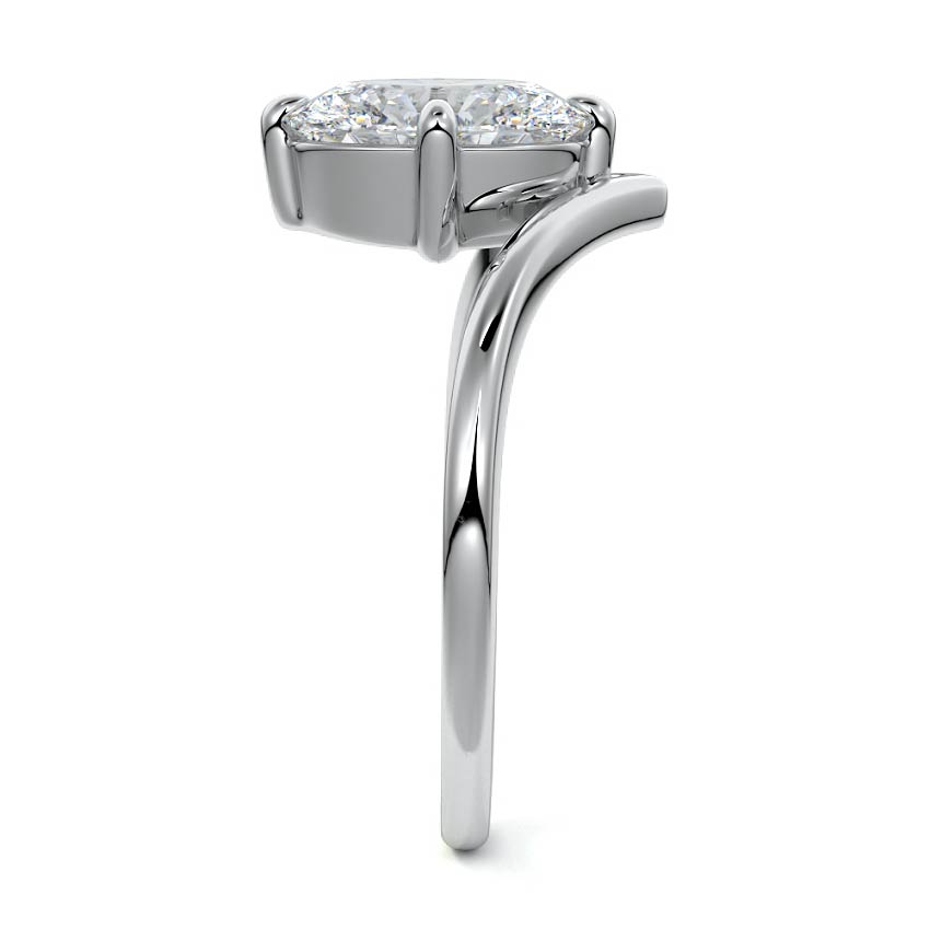 White gold Oval Diamond Solitaire Engagement Ring