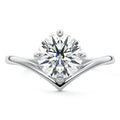 Platinum Round Diamond Solitaire Engagement Ring
