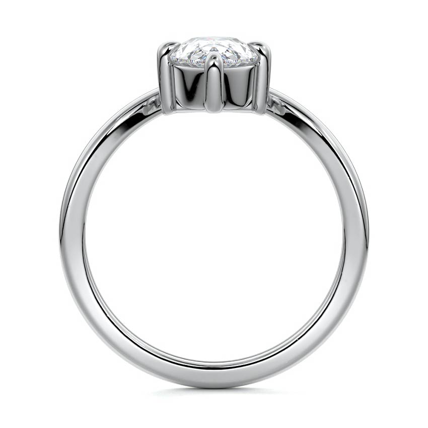 Platinum Pear Diamond Solitaire Engagement Ring