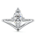Platinum Marquise Diamond Solitaire Engagement Ring