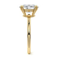 Yellow gold Oval Diamond Solitaire Engagement Ring with Classic Basket Setting