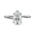 Platinum Pear Diamond Solitaire Engagement Ring