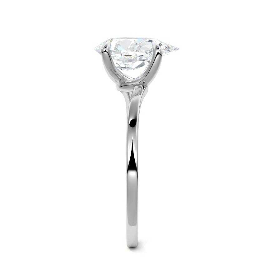 Platinum Pear Diamond Solitaire Engagement Ring