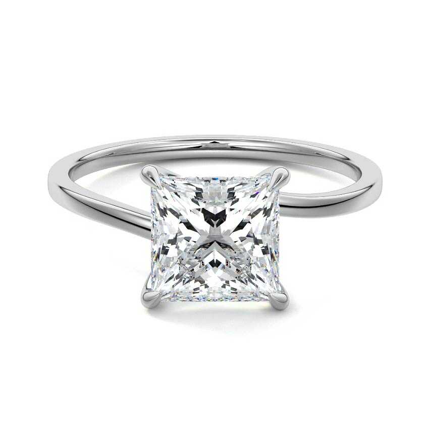 Platinum Princess Diamond Solitaire Engagement Ring