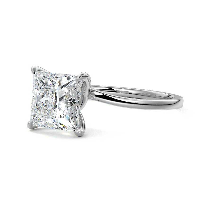 Platinum Princess Diamond Solitaire Engagement Ring