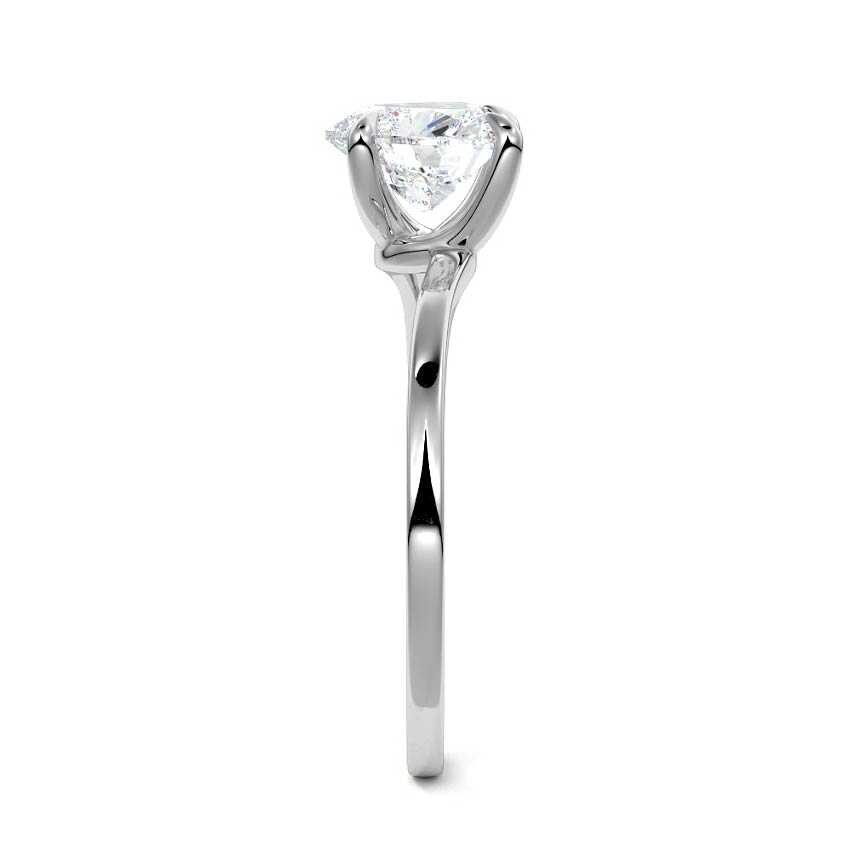 Platinum Heart Diamond Solitaire Engagement Ring