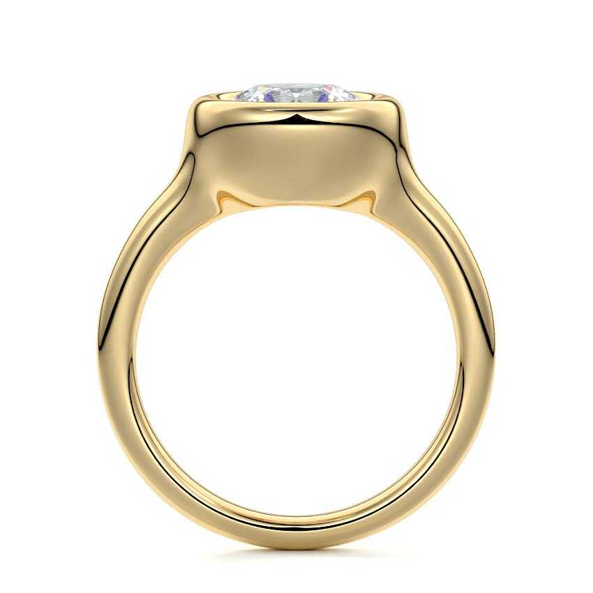 Yellow gold Round Diamond Solitaire Engagement Ring