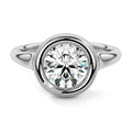 White gold Round Diamond Solitaire Engagement Ring 