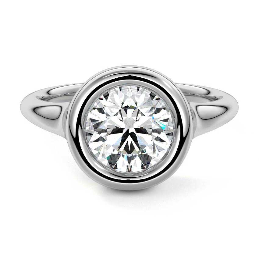 White gold Round Diamond Solitaire Engagement Ring