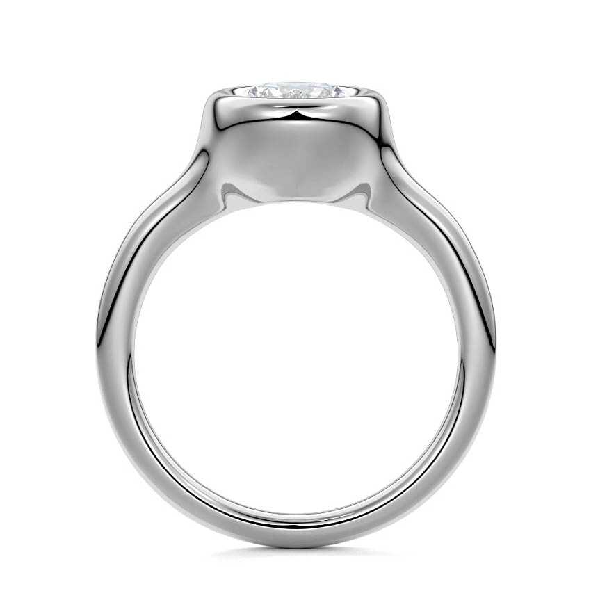 White gold Oval Diamond Solitaire Engagement Ring