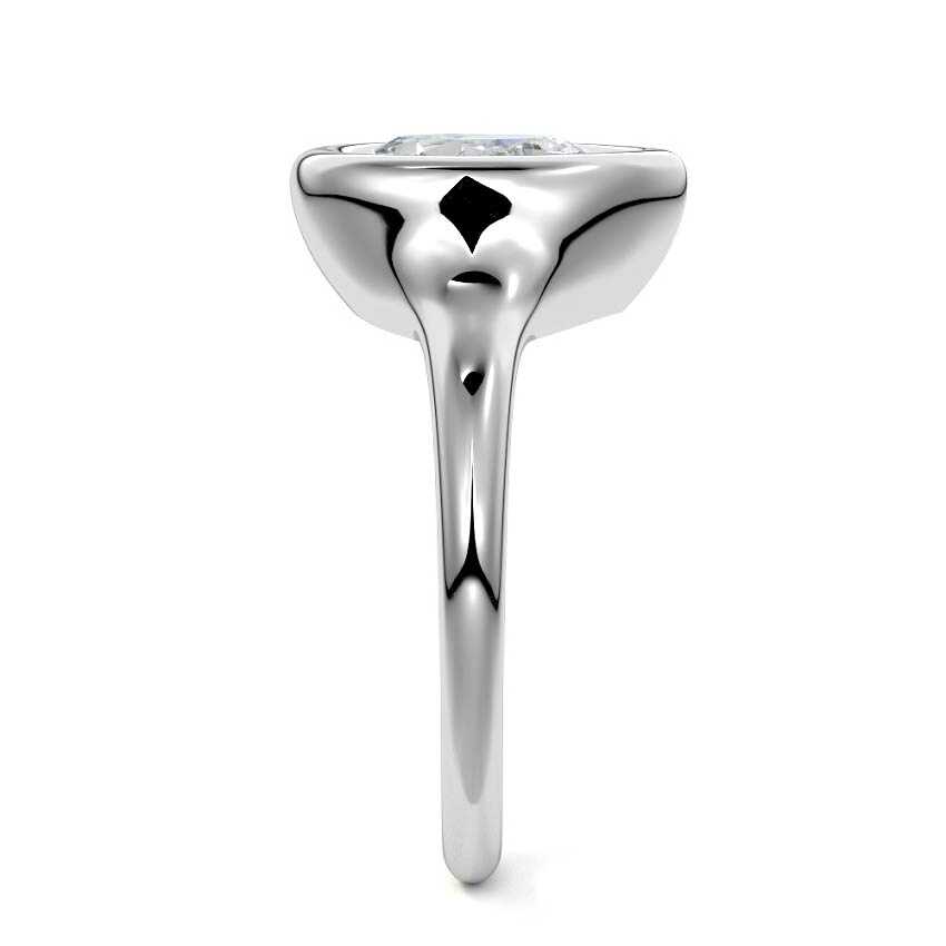 Platinum Pear Diamond Solitaire Engagement Ring