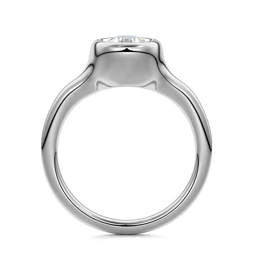Platinum Pear Diamond Solitaire Engagement Ring