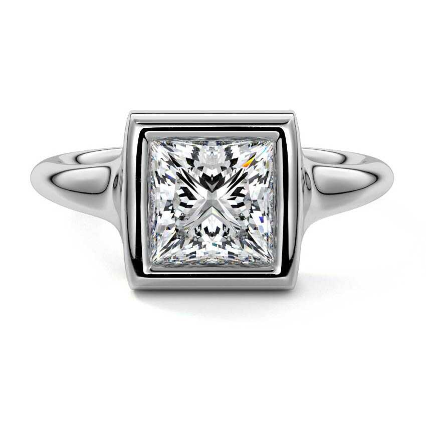 Platinum Princess Diamond Solitaire Engagement Ring