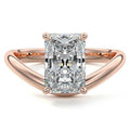Rose gold Radiant Diamond Solitaire Engagement Ring