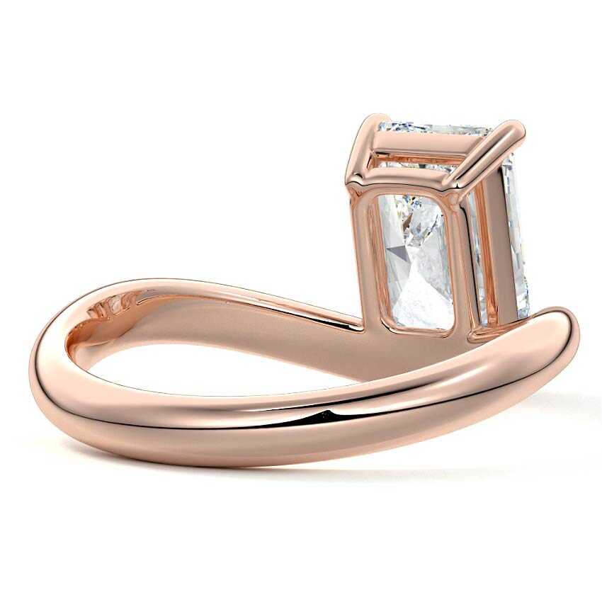 Rose gold Radiant Diamond Solitaire Engagement Ring