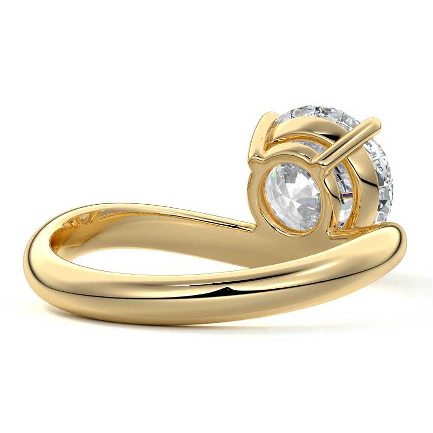 Yellow gold Round Diamond Solitaire Engagement Ring
