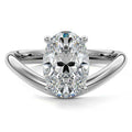 White gold Oval Diamond Solitaire Engagement Ring