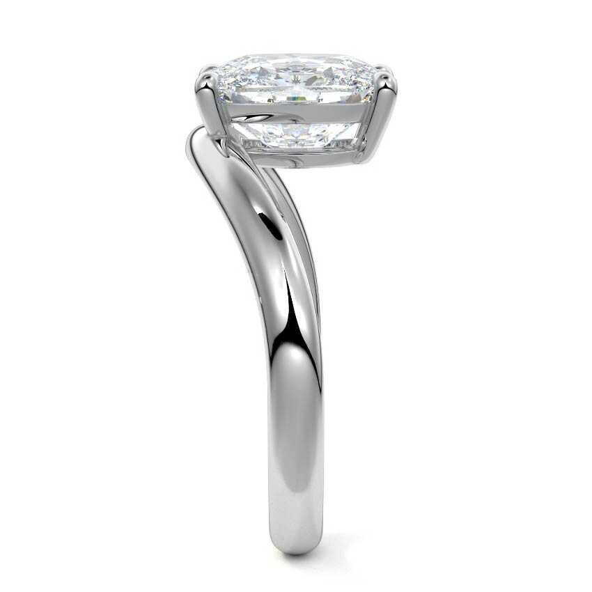 White gold Cushion Diamond Solitaire Engagement Ring