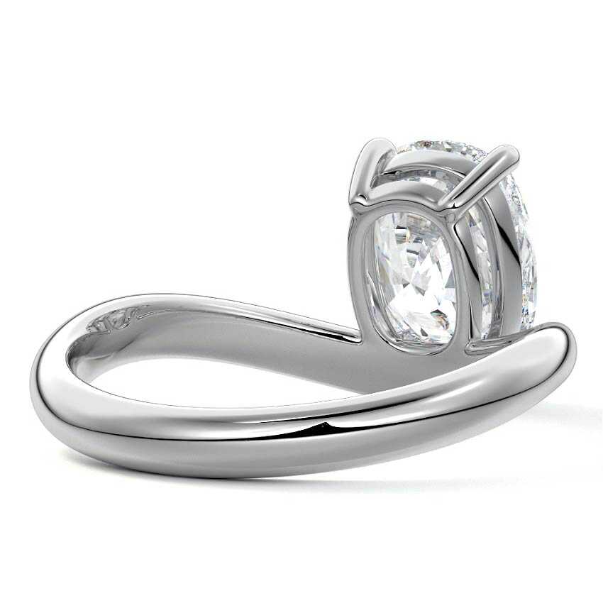 Platinum Cushion Diamond Solitaire Engagement Ring