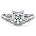 Platinum Heart Diamond Solitaire Engagement Ring