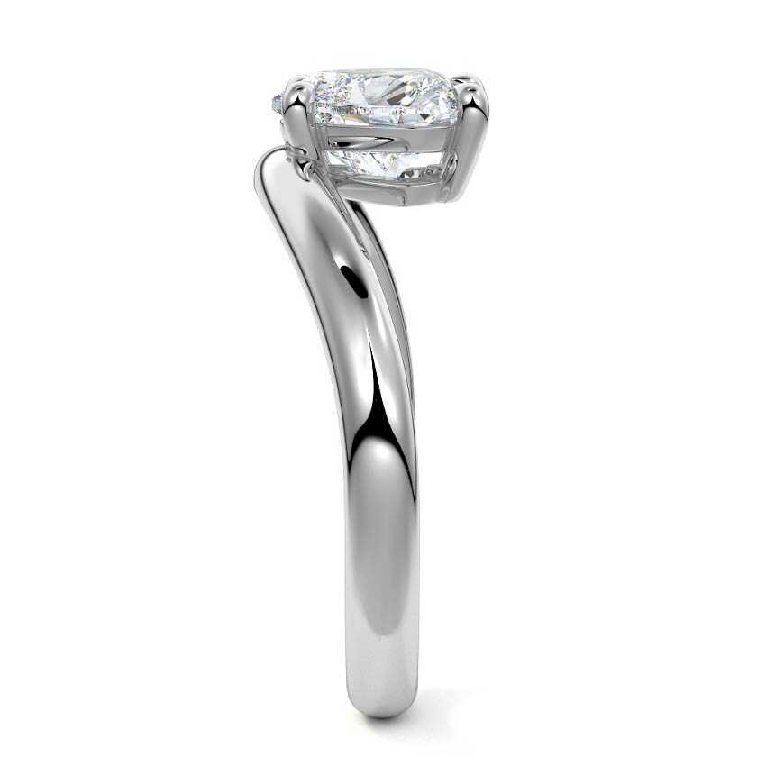 Platinum Heart Diamond Solitaire Engagement Ring