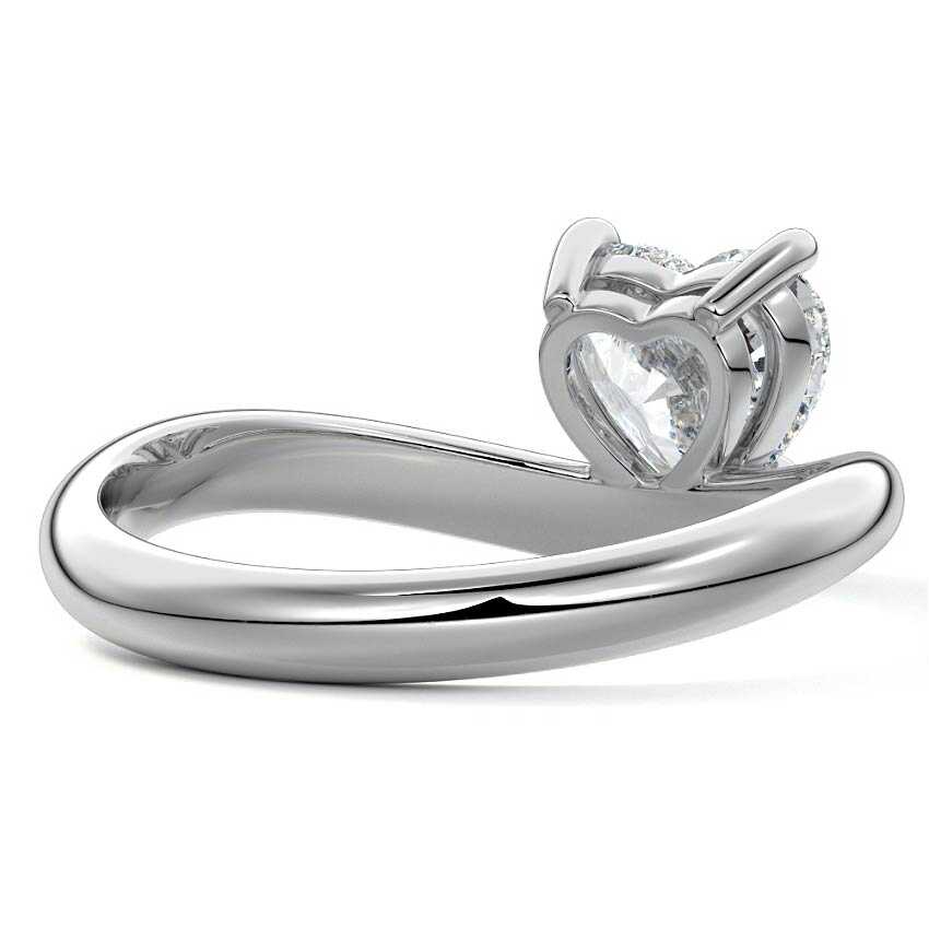 Platinum Heart Diamond Solitaire Engagement Ring
