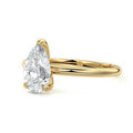 Yellow gold Pear Diamond Solitaire Engagement Ring
