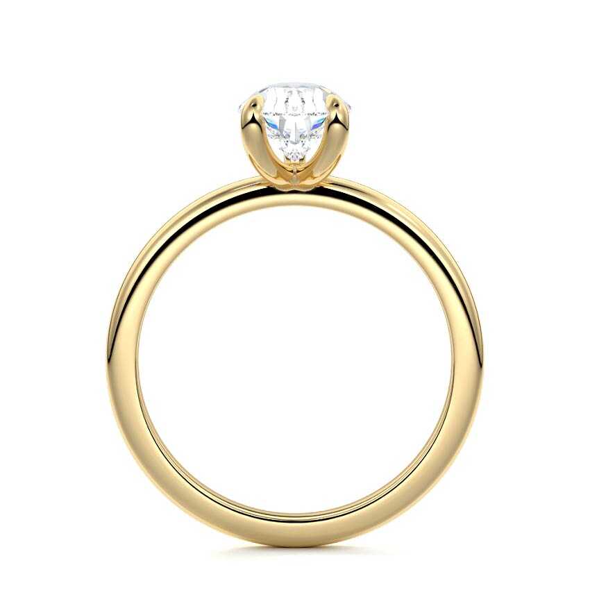 Yellow gold Pear Diamond Solitaire Engagement Ring