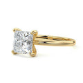Yellow gold Princess Diamond Solitaire Engagement Ring