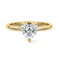 Yellow gold Heart Diamond Solitaire Engagement Ring