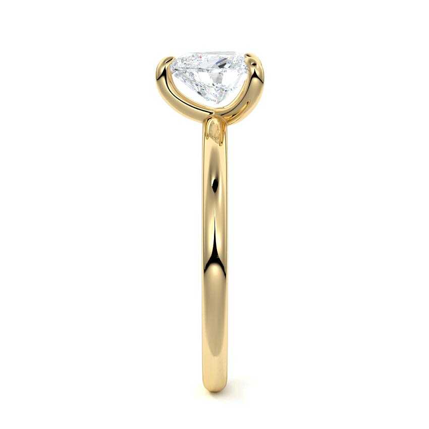 Yellow gold Heart Diamond Solitaire Engagement Ring