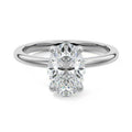 Platinum Oval Diamond Solitaire Engagement Ring