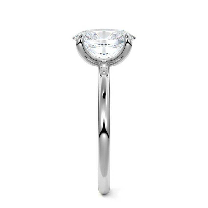 Platinum Oval Diamond Solitaire Engagement Ring