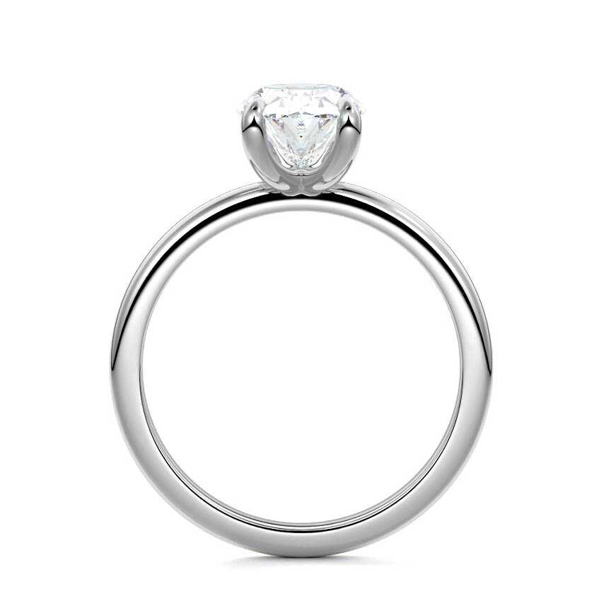 Platinum Oval Diamond Solitaire Engagement Ring