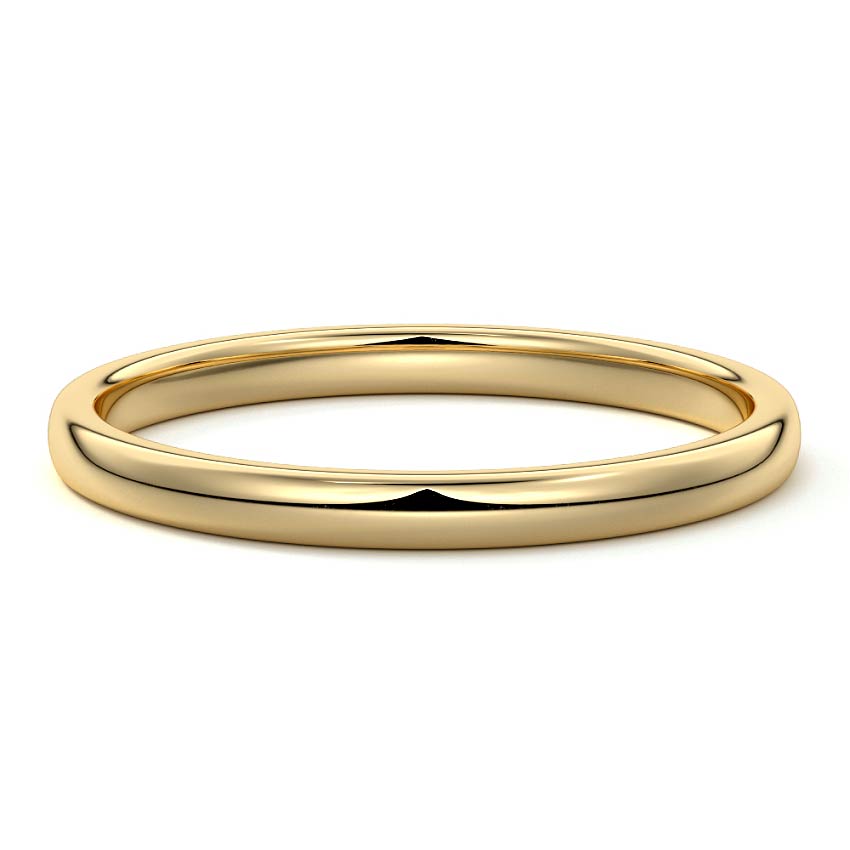 Yellow gold Classic Plain Metal Wedding Band