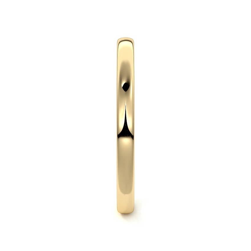 Yellow gold Classic Plain Metal Wedding Band