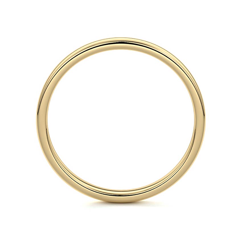 Yellow gold Classic Plain Metal Wedding Band