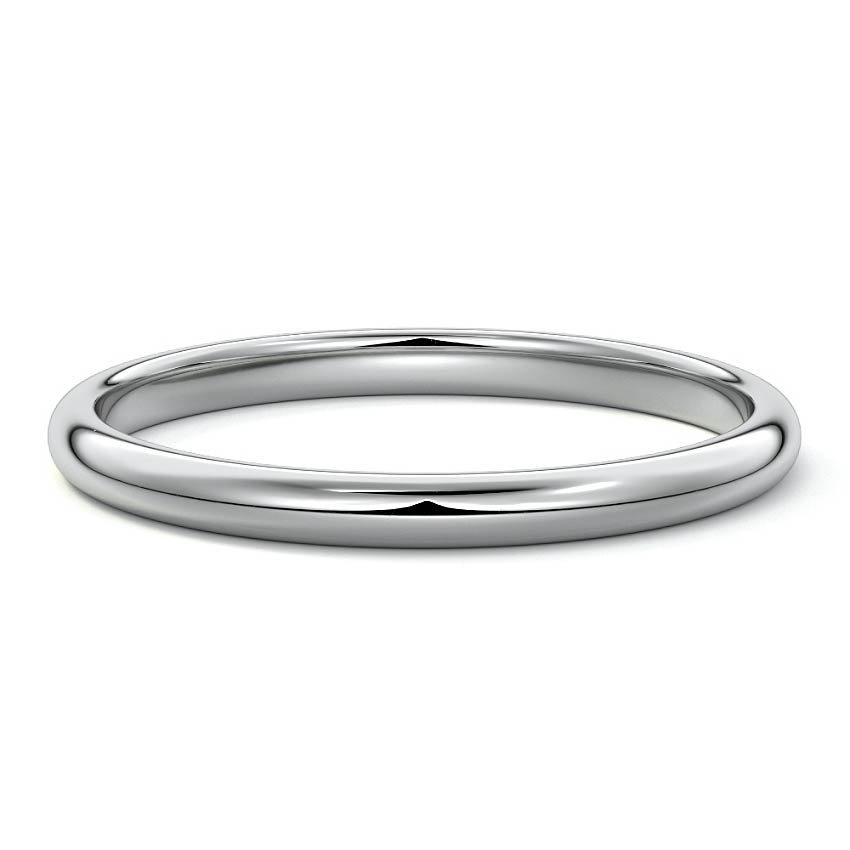Platinum Classic Slim Plain Metal Band