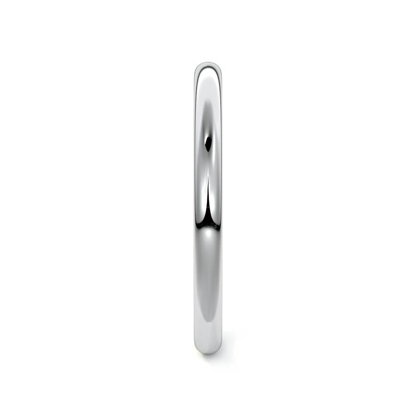 Platinum Classic Slim Plain Metal Band