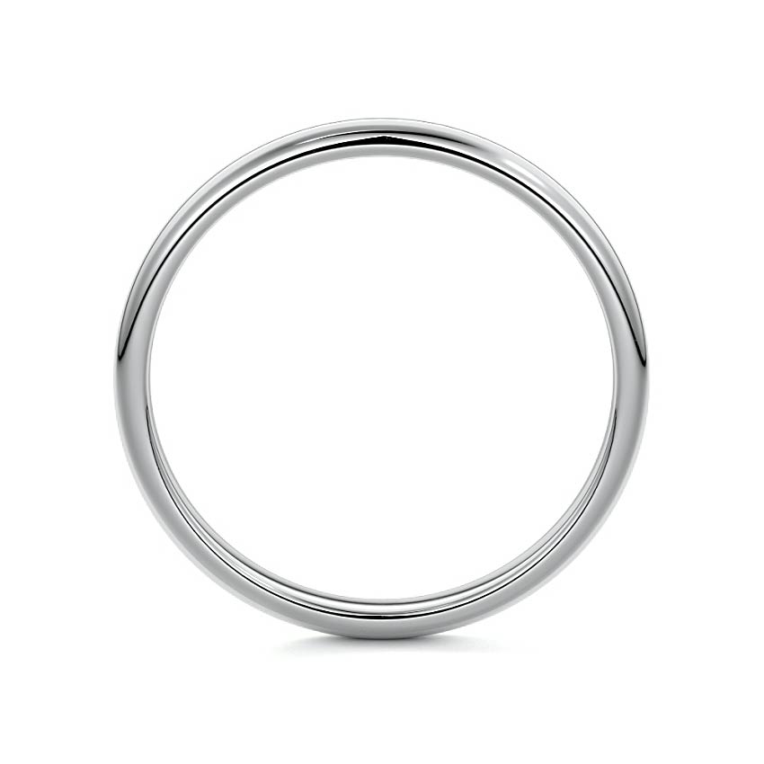 Platinum Classic Slim Plain Metal Band