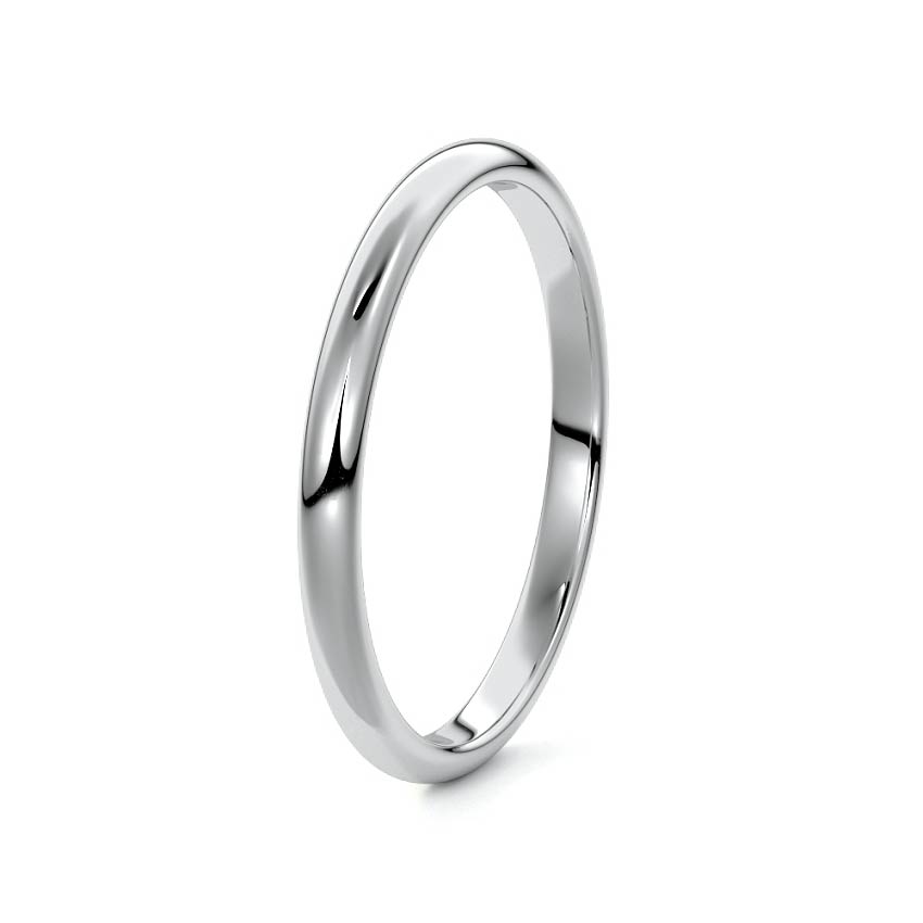 Platinum Classic Slim Plain Metal Band