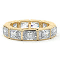 Yellow gold Radiant Diamond Full Eternity Band with Bezel Setting