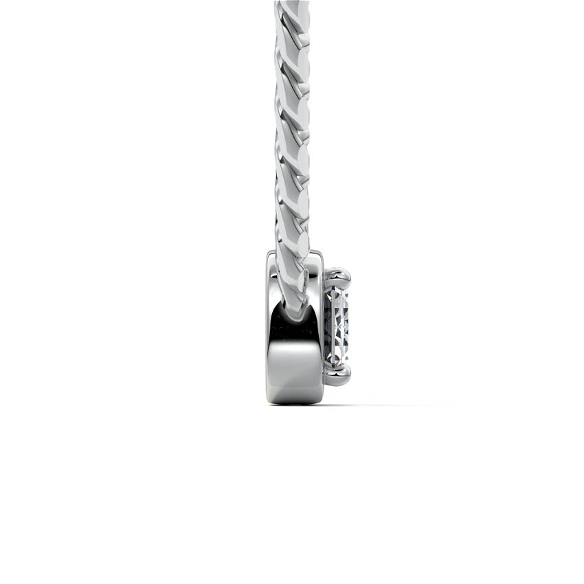 Platinum Emerald Cut Diamond Cuban Link Chain Necklace