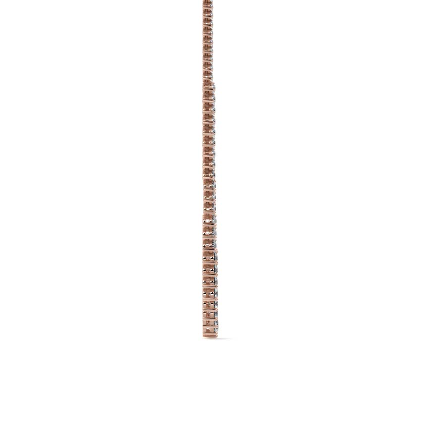 Rose gold Graduated Diamond Tennis Necklace