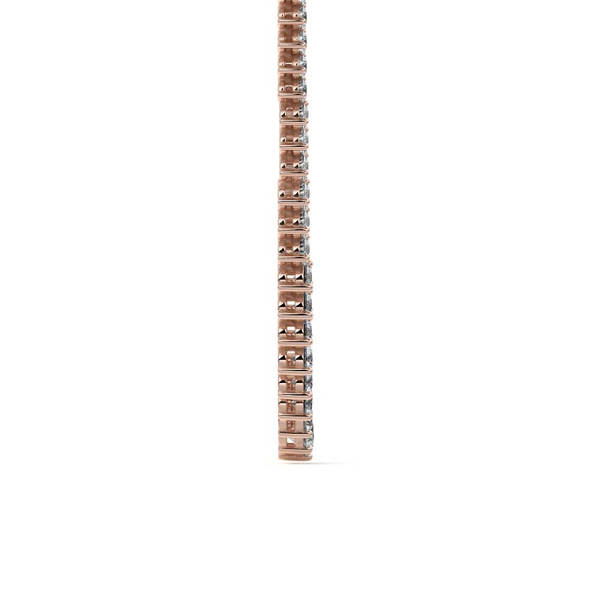 Rose gold Graduated Diamond Tennis Necklace