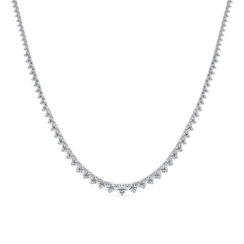 White gold Graduated Diamond Tennis Necklace