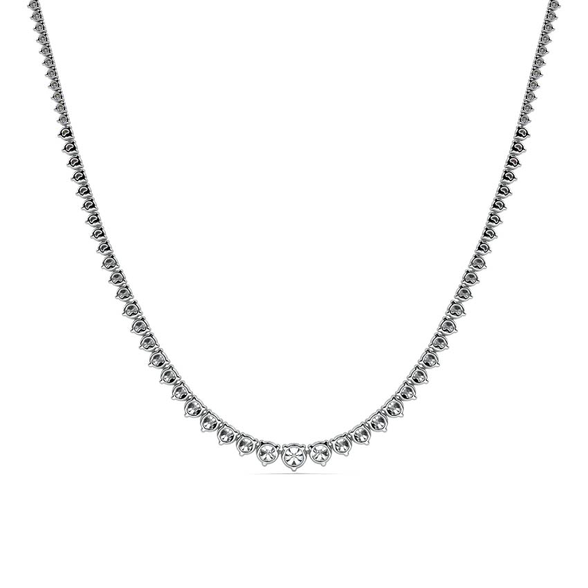 White gold Graduated Diamond Tennis Necklace